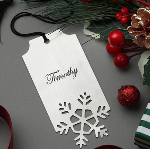 Customisable Christmas <b>Bookmark</b> with Snowflake Cutout - Product Image 1