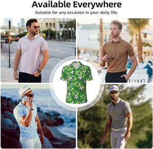 เสื้อโปโลกีฬาระดับพรีเมียมสำหรับผู้ชาย แห้งเร็ว ระบายอากาศได้ดี เสื้อกอล์ฟลำลองสำหรับออกกำลังกาย - Product Image 5