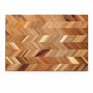 Tabla de Cortar de Cocina de Madera de Acacia de Primera Calidad, Diseño en Espiga, Ecológica, Duradera, No Tóxica, 2.0 cm de Grosor - Product Image 1