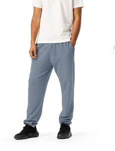 Pantalon de survêtement gris en coton pour homme, taille élastique, poches latérales, décontracté, pour l'automne - Product Image 4