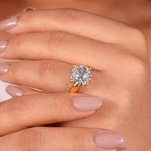 Anillo de Compromiso de Diamante Cultivado en Laboratorio de 3 Quilates con Certificado IGI Real para Mujer, Oro Sólido de 14K con Baño de Rodio, Corte Brillante, Regalo de Lujo para San Valentín - Product Image 4