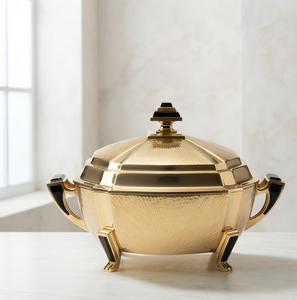 Vajilla para el Hogar y la Cocina, Sopera de Acero Inoxidable Chapada en Oro para Servir Deliciosas Sopas, Utensilios de Cocina para Restaurantes - Product Image 4
