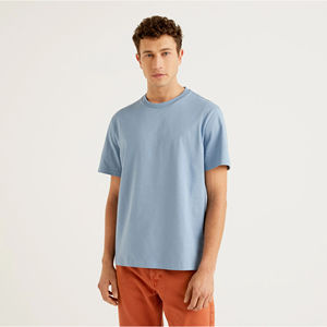 Camiseta de Hombre de Primera Calidad, 100% Algodón, Impresión Personalizada, Servicio OEM, Diseño de Logotipo, Color Personalizado, Corte Holgado, Tejido de Punto de Alta Calidad - Product Image 1