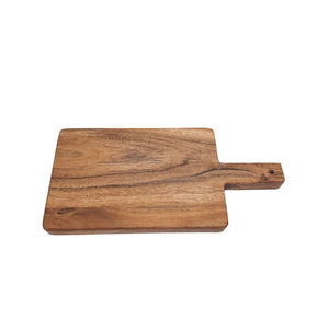 Planche à découper rectangulaire en bois sculptée à la main avec poignée, motif floral, plateau à fromage, artisanat indien - Product Image 4