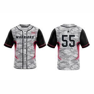 เสื้อเบสบอลทีมแบบกำหนดเอง เสื้อกีฬา ระบายอากาศ แห้งเร็ว ชุดยูนิฟอร์ม รับผลิตแบบ OEM ODM แบรนด์ส่วนตัว โรงงานผู้ผลิต - Product Image 1