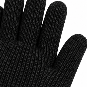 Gants d'hiver noirs en tricot, doux, chauds, thermiques, à doigts entiers, antidérapants, extensibles, pour hommes et femmes, sports de plein air - Product Image 5