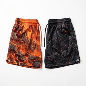 Custom Urban Architectural <b>Abstract</b> Grid Graphic Mesh Shorts Men’s Athletic Sublimation Basketball Training Shorts - Product Image 2