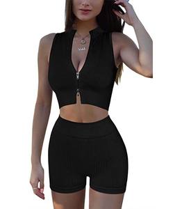 Conjunto Deportivo Moldeador para Mujer, Camiseta Corta Ajustada y Pantalones Cortos de Cintura Alta, Ropa Deportiva de Alto Rendimiento - Product Image 3