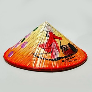Designer painted hat for sale excellent quality non la Vietnam natural leaf hats crafted by hand - Product Image 2