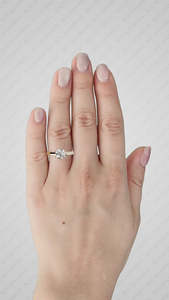 Anillo de Compromiso Clásico con Diamante de Corte Brillante Redondo, Oro de 14K, Engaste de Garras, Certificado IGI, Joyería Fina para Mujer - Product Image 5