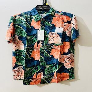 Chemise courte décontractée en coton pour hommes, vêtements de plage hawaïens imprimés en 3D, parfaits pour les vêtements de printemps pour garçons - Product Image 1