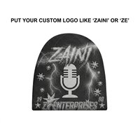 Gorro de Punto Acrílico Premium de 320 GSM para Hombre, Color Gris Jaspeado Claro, Impresión por Sublimación Completa, Impresión Personalizada por Serigrafía, Transferencia Térmica