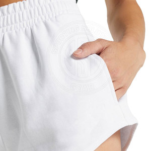 Easy Wear <b>Women</b> <b>Sweat</b> <b>Shorts</b> Cotton Fleece Casual Drawstring <b>Shorts</b> For Street Wear Daily Clothing Online Sale - Product Image 3