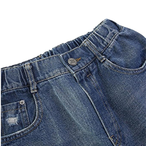 Pantalones cortos de mezclilla con lavado ácido al por mayor, estilo urbano, corte holgado, vintage, de algodón, con logotipo personalizado, proveedor, estilo holgado - Product Image 6