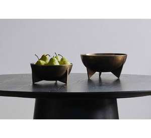 Bandeja Decorativa Multifuncional de Latón Estilo Bohemio Vintage EOB International con Diseño Floral y Cuentas para Almacenamiento en Mesa, Navidad - Product Image 3