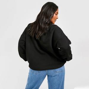 Sudadera Extra Grande para Mujer, 100% Algodón, Cuello Redondo, Logotipo 3D Premium, Sudadera Extra Grande al por Mayor - Product Image 2