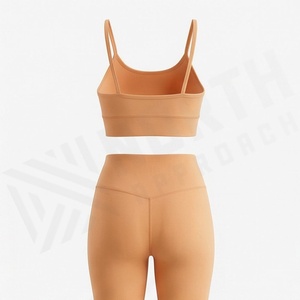 Ropa Deportiva Personalizada, Top Deportivo Sin Costuras para Mujer, Conjunto Deportivo Acanalado para Entrenamiento, Running, Yoga, Ropa Deportiva al Por Mayor - Product Image 2