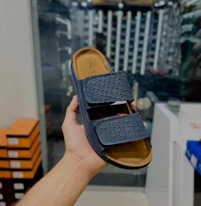 Sandalias Planas de Cuero Genuino para Hombre Nick, Punta Abierta, Cierre de Hebilla, Suela de Goma Antideslizante, Correa Delantera/Trasera Transpirable, Verano - Product Image 4