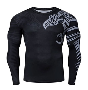 Vente chaude hommes Fitness Rash Guards Spandex matériel extensible et respirant Gym porter à des prix très raisonnables - Product Image 1