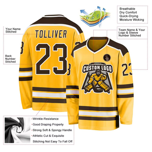Team Adult Ice Hockey Jersey OEM Service Custom Your Own Design Wholesale 100% Polyester Anti-Bacterial Eco-Friendly Quick - Product Image 6