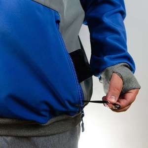 <b>Waterproof</b> Softshell Ski Hoodie Men's Snowboard Jacket Windproof Thermal Fleece Pullover with Thumbholes Outdoor Winter Wear - Product Image 4