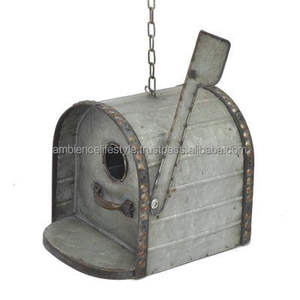 Casa para Pájaros de Metal Vintage Hecha a Mano, Refugio Colgante para Jardín, Caja Decorativa para Anidación en Exteriores para Gorriones y Pinzones, para el Patio Trasero - Product Image 5