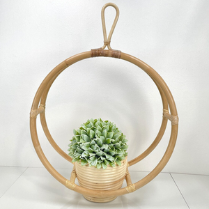 Pot de fleurs en rotin naturel, prix le plus bas, fait main, pot suspendu, haute qualité. - Product Image 3