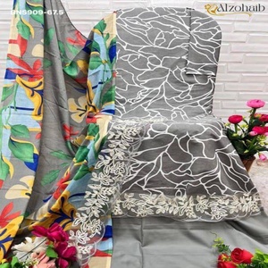 Nueva colección premium de algodón con estampados y parches bordados, salwar-kameez y dupatta semicosturados, ropa étnica. - Product Image 1