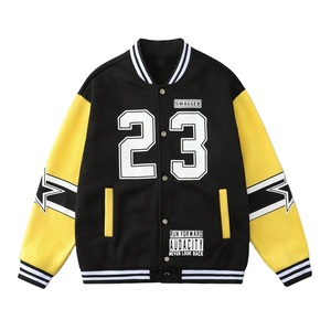 Varsity vestes hommes femmes personnalisé logo broderie letterman veste décontracté sportif streetwear mode 2025 - Product Image 1