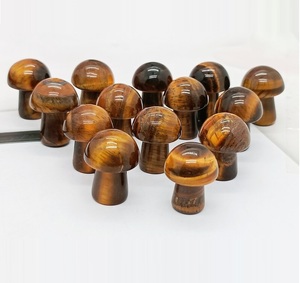 Cristal Curativo Natural de Ojo de Tigre Marrón Tallado en Forma de Hongo para Reiki, Meditación, Decoración Feng Shui, Venta al por Mayor, Chakralume Rajasthan - Product Image 6
