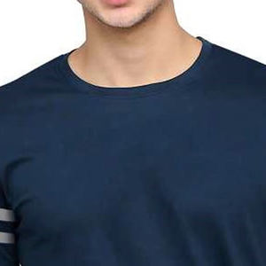 Camiseta de cuello redondo de alta calidad con diseño de logotipo personalizado para venta en línea a precio asequible. - Product Image 5