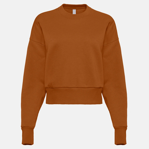 New Design Autumn Winter Plain Woman Sweatshirts Loose Fashion <b>Ladies</b> Pullover Plush Embroidered Female Crewneck Hoodie - Product Image 2