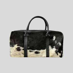 Cowhide Hair On Leather Duffle <b>Bag</b> Vintage <b>Travel</b> <b>Bag</b> Genuine <b>Large</b> <b>Capacity</b> Weekender LHDB-0020 - Product Image 5