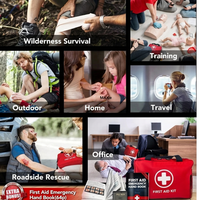 Trousse de premiers soins 330 pièces, fournitures médicales d'urgence de qualité supérieure pour la maison, la voiture, le camping, la randonnée et la survie en plein air, sac rouge