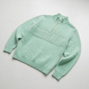 Sudadera de Cuello Alto con Tejido de Cable para Hombre, de Alta Calidad, para Uso Diario, Casual, de Color Sólido, con Diseño Jacquard, Abrigada y a la Moda - Product Image 3