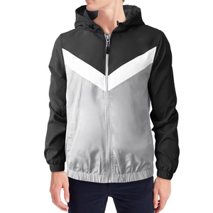 Veste réfléchissante pliable personnalisée pour hommes, veste coupe-vent légère imperméable pour activités de plein air, noire, fine, à séchage rapide, vêtements de sport - Product Image 4