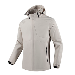 Custom Logo Men's Windproof Waterproof <b>Soft</b> <b>Shell</b> <b>Jacket</b> <b>Hooded</b> Outdoor <b>Jacket</b> Quick Dry Casual Wear - Product Image 4