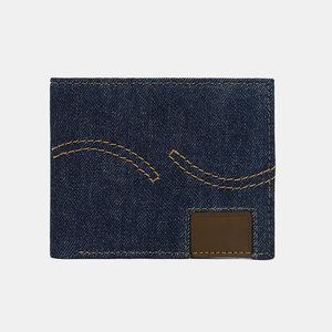 Mini portefeuille en jean de style vintage, porte-monnaie en denim souple, porte-cartes portable, petit organisateur de poche pour usage quotidien - Product Image 3