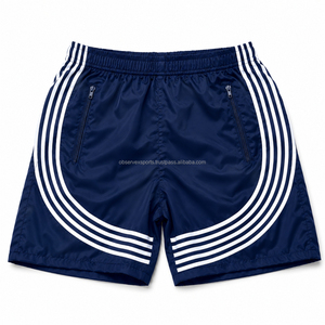 Nylon <b>Windbreaker</b> Short Waterproof <b>Beach</b> Elastic Print Solid Drawstring Gym Sweat Nylon <b>Windbreaker</b> Short - Product Image 1