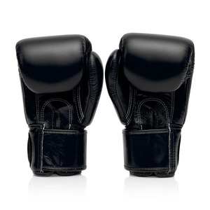 Guantes de Boxeo de Cuero Negro de Alto Rendimiento – Equipo Profesional para Trabajo con Saco de Boxeo y Sparring Avanzado - Product Image 4