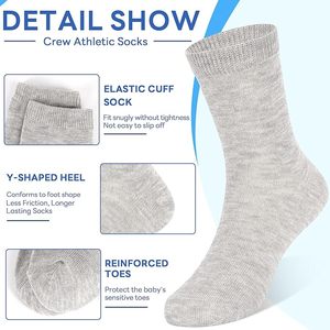 Chaussettes de sport professionnelles pour la performance athlétique avec tissu anti-humidité, panneaux en maille respirante, talon et bout renforcés - Product Image 6
