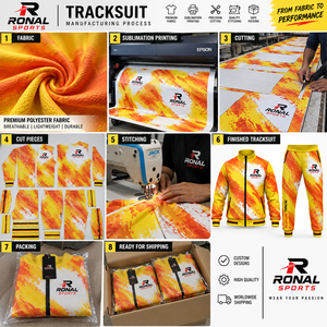 Men's Full-Length Tracksuit Yellow Orange Hand-Painted Print Sporty Jogging Wear with Side Pockets Training Track <b>Suit</b> For Men - Product Image 5
