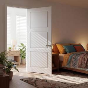 Puertas Interiores de Madera Maciza y MDF Resistentes al Agua, con Acabado Compuesto, Precolgadas, de Tamaño y Colores Personalizables - Product Image 3