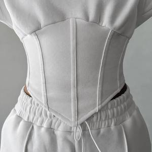 ชุดเซ็ตสองชิ้นสำหรับฤดูหนาว ปี 2026 เสื้อแขนยาวคอวีแบบสวมใส่สบาย ระบายอากาศได้ดี ลายเรียบ กางเกงขายาวทรงกว้าง - Product Image 5