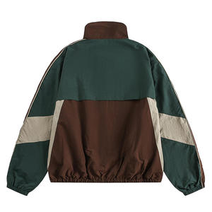 Women's Autumn Stand Collar <b>Coach</b> Jacket Water-Repellent Wool Solid Color-Block Coat Zipper Work Mountain Outdoor Jacket - Product Image 2
