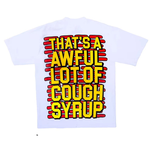 T-shirt noir à manches courtes pour homme, motif 'That's Awful Lot Rhyme', style urbain, imprimé, col rond, coupe oversize, tricoté - Product Image 3