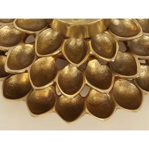 ที่วางเทียนทีไลท์ทองเหลืองขนาด5นิ้วทำด้วยมือพร้อมไส้ตะเกียงหลายอันของตกแต่งบ้านดีไซน์ดอกบัว - Product Image 1