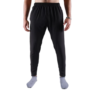 Pantalon de ski noir zippé pour homme, en mélange de coton et de spandex, respirant et anti-humidité, pour adulte - Product Image 1