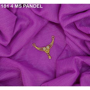 Pendentifs ethniques ronds en cuivre et laiton plaqué or, taille brillant, pendentifs MS, derniers modèles, Mangalsutra de créateur pour femmes, Inde - Product Image 3
