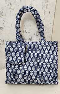 Sac fourre-tout en coton matelassé patchwork, réversible, sac à bandoulière, sac de shopping décontracté pour un usage quotidien - Product Image 3